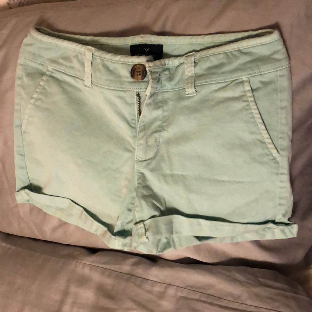 American eagle blue/green shorts